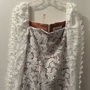 Elliatt Verona Delicate Butterfly White Lace Lined Long Sleeve Mini Dress NEW